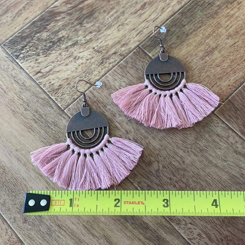 🍉 NEW Boho Statement Fringe Dangle Earrings